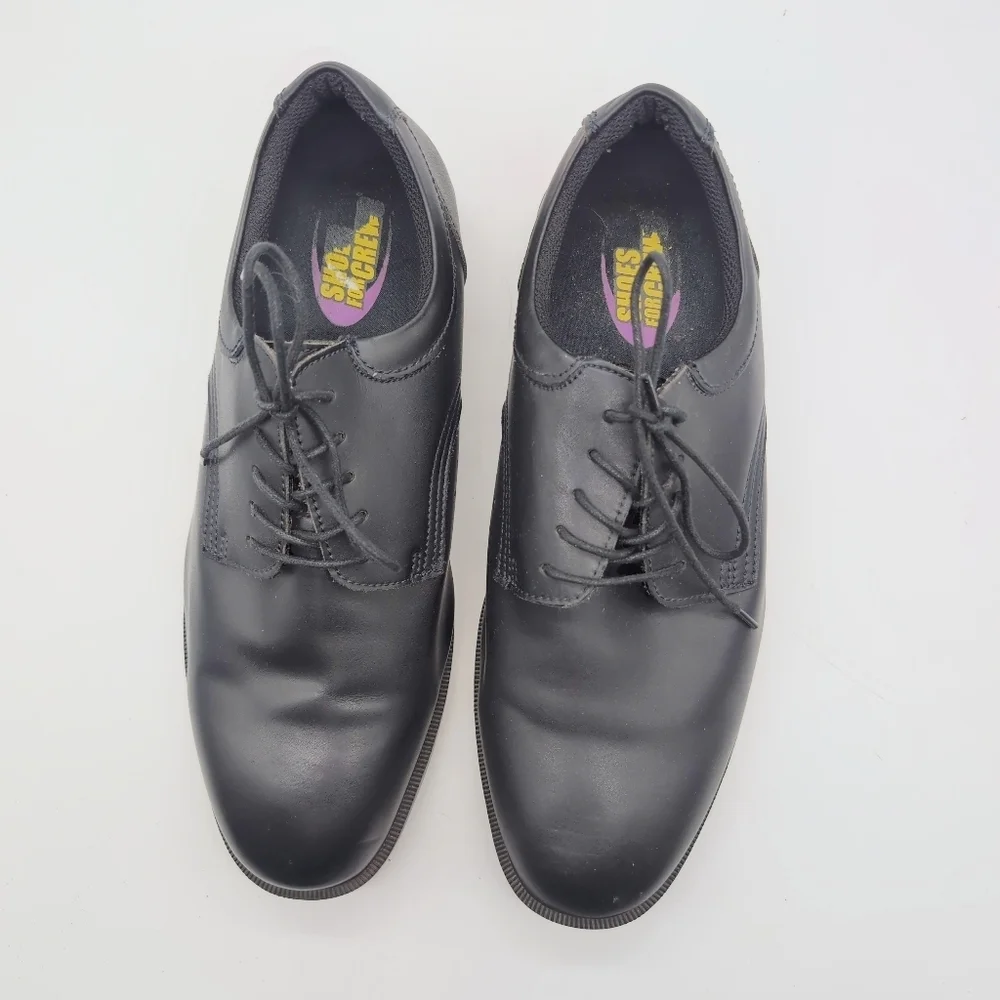 Shoes For Crews Sz 14 W 6006W Black Leather Men's Work Shoes